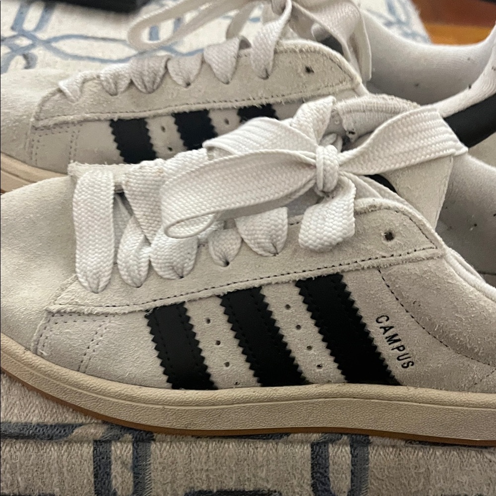 adidas Campus Sneakers in White and Black